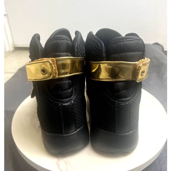 VLADO Men's Atlas 3 High-Top Casual Sneakers Modern Black & Gold SZ 7.5: NWOT - Picture 6 of 14